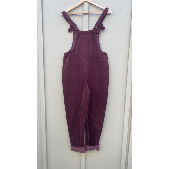 NWT Lucy & Yak Original Dungaree Bib Overalls Corduroy Dark Plum Purple - Picture 5 of 9